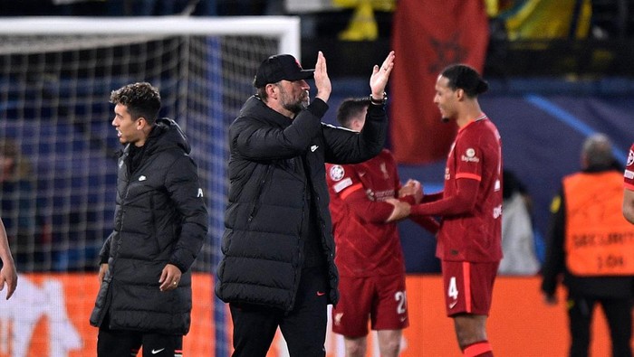 Soccer Football - Champions League - Semi Final - Second Leg - Villarreal v Liverpool - Estadio de la Ceramica, Villarreal, Spain - May 3, 2022 Liverpool manager Juergen Klopp celebrates after the match REUTERS/Pablo Morano