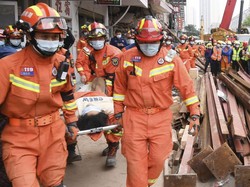 Gedung Komersial di China Runtuh, 5 Orang Dilaporkan Tewas