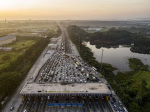 Begini Kondisi Gerbang Tol Cikampek Utama Saat Arus Balik