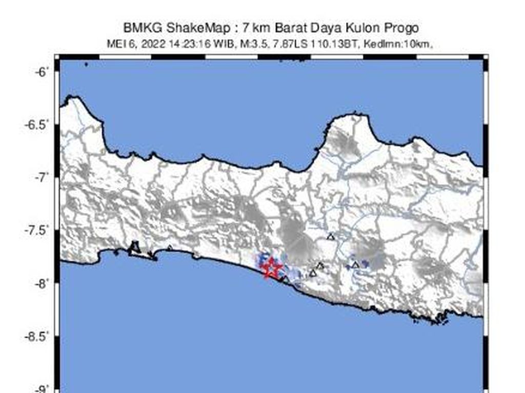 Gempa Darat M 3,5 Guncang Kulon Progo, Terasa hingga Gunungkidul