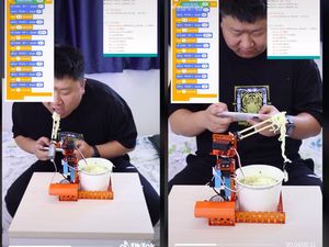 Canggih! Pria Ini Ciptakan Robot Untuk Suapi Mie Pakai Sumpit Canggih! Pria Ini Ciptakan Robot Untuk Suapi Mie Pakai Sumpit