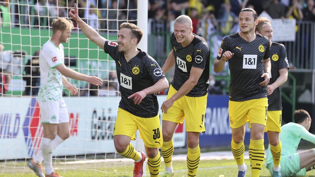 Borussia Dortmund meraih kemenangan. (Foto: AP/Daniel Karmann)