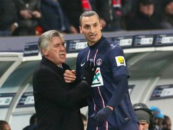Di PSG, Carlo Ancelotti bekerja bareng Zlatan Ibrahimovic (AP)