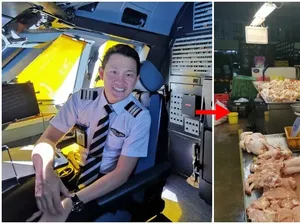 Imbas Pandemi, Pilot Ini Jualan Ayam Potong di Pasar