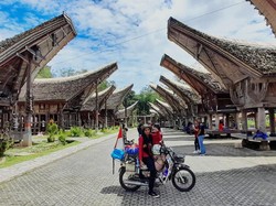 Kisah Pria Karawang Keliling Indonesia Pakai Motor Antik Tiba di Toraja