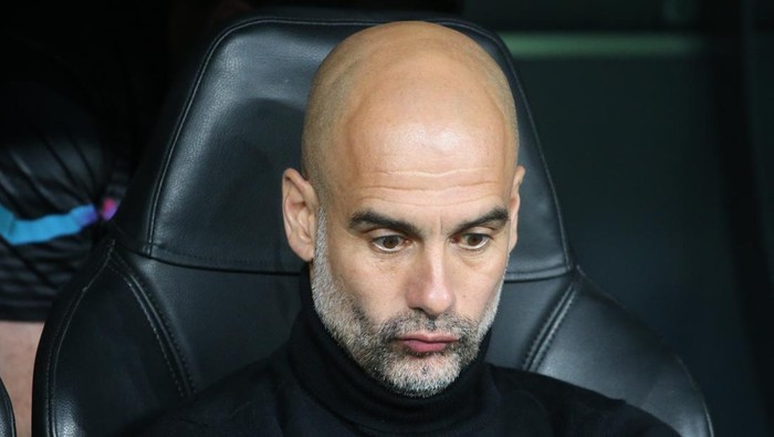 Soccer Football - Champions League - Semi Final - Second Leg - Real Madrid v Manchester City - Santiago Bernabeu, Madrid, Spain - May 4, 2022 Manchester Citys Pep Guardiola REUTERS/Isabel Infantes