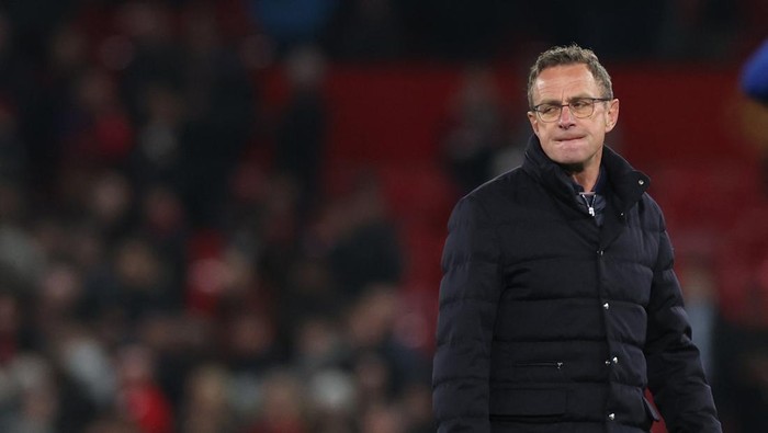 Soccer Football - Premier League - Manchester United v Chelsea - Old Trafford, Manchester, Britain - April 28, 2022 Manchester United interim manager Ralf Rangnick after the match REUTERS/Phil Noble EDITORIAL USE ONLY. No use with unauthorized audio, video, data, fixture lists, club/league logos or live services. Online in-match use limited to 75 images, no video emulation. No use in betting, games or single club /league/player publications.  Please contact your account representative for further details.