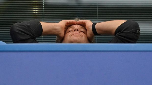 Soccer Football - Premier League - Chelsea v Wolverhampton Wanderers - Stamford Bridge, London, Britain - May 7, 2022  Chelsea new owner Todd Boehly looks dejected after the match REUTERS/Tony Obrien EDITORIAL USE ONLY. No use with unauthorized audio, video, data, fixture lists, club/league logos or 'live' services. Online in-match use limited to 75 images, no video emulation. No use in betting, games or single club /league/player publications.  Please contact your account representative for further details.     TPX IMAGES OF THE DAY