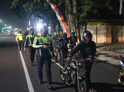 Belasan Motor Bodong Berknalpot Brong di Kota Blitar Diamankan