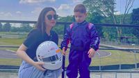 10 Gaya Anak Celine Evangelista, Umur 4 Tahun Jago Balapan Gokart