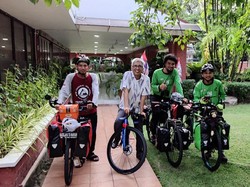 3 Pria Indonesia Pergi ke Mekkah Naik Sepeda, Kini Tiba di Malaysia