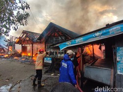 Dahsyatnya Kebakaran Pasar Ngadiluwih Kediri-35 Lapak Ludes