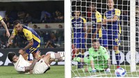 Milan kemudian membalas lewat gol Sandro Tonali di injury time babak pertama.