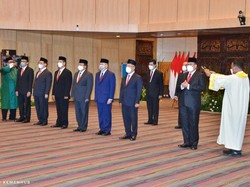 Budi Karya Lantik 7 Pejabat Tinggi Madya Kemenhub, Dirjen Hubud Jadi Sekjen