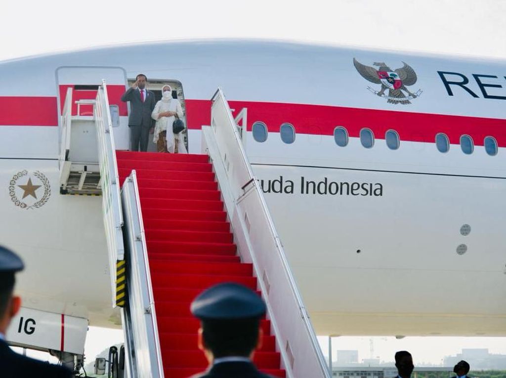 Penampakan Pesawat Merah Putih Garuda yang Antar Jokowi ke AS