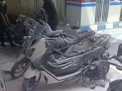 7 Sepeda Motor Terbakar di SPBU Sindangkerta Bandung Barat