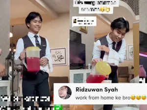 Banyak Tamu Saat Lebaran, Anak Ini Jadi Pelayan Restoran Dadakan Banyak Tamu Saat Lebaran, Anak Ini Jadi Pelayan Restoran Dadakan