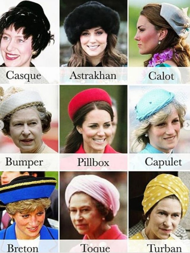 Berbagai jenis fushion topi lainnya. Foto : IG/TheHouseOfWindsor Berbagai jenis fushion topi lainnya. Foto : IG/TheHouseOfWindsor