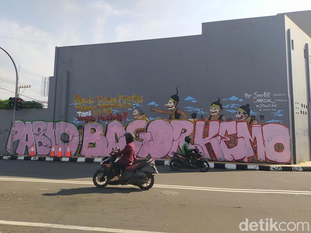 Viral Mural Tokoh Wayang di Menowo Ditimpa Vandalisme Pabio Bagor Kemo