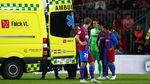 Momen Ronald Araujo Beknya Barca Keluar Lapangan dengan Ambulans