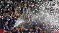 Ini menjadi titel Coppa Italia kedelapan Inter Milan sepanjang sejarah. (Alessandra Tarantino/AP Photo)