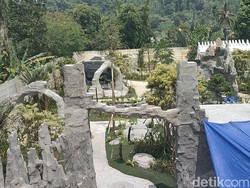 Asyik! Bisa Kasih Makan Dinosaurus Nih di Garut Dinoland