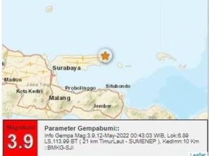 Gempa M 3,9 Guncang Sumenep, Warga Sempat Berhamburan Keluar Rumah Gempa M 3,9 Guncang Sumenep, Warga Sempat Berhamburan Keluar Rumah