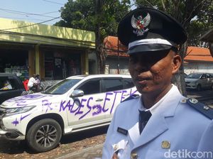 Bawa Pajero Penuh Coretan, Kades di Pasuruan Jadi Perhatian saat Pelantikan