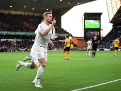 Hat-trick De Bruyne Bawa Man City Ungguli Wolves 3-1 di Babak I