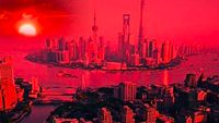 Pemandangan Ngeri Langit China Merah Bagai Kiamat