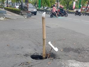 Awas! Ada Gorong-gorong Ambrol di Dekat Kompleks Pemkab Klaten