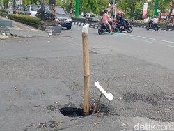 Awas! Ada Gorong-gorong Ambrol di Dekat Kompleks Pemkab Klaten