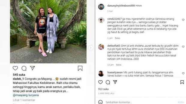Mayang adik mendiang Vanessa Angel dikabarkan resmi menjadi mahasiswa fakultas kedokteran