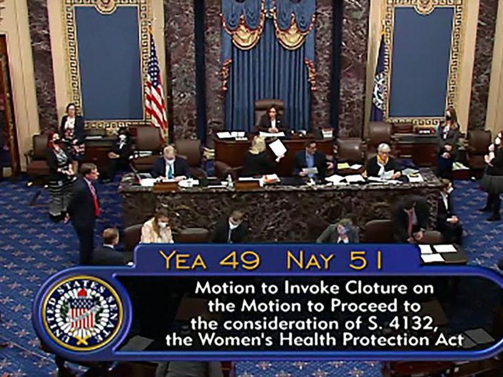 Senat AS Gagal Lanjutkan Pembahasan RUU Hak Aborsi Nasional