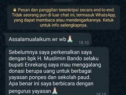 Waspada! Penipu Catut Nama Bupati Enrekang Minta Sumbangan Lewat WA