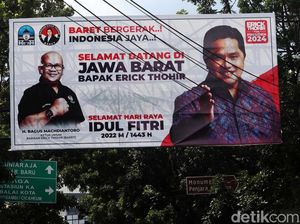 Baliho Erick Thohir for Presiden 2024 Bertebaran di Bandung