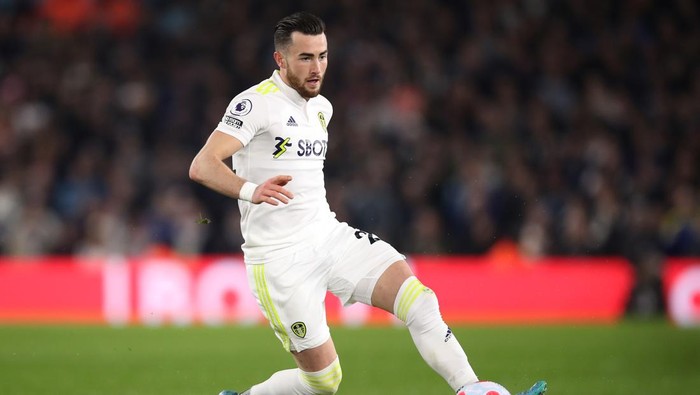 Leeds United LEEDS, ENGLAND - MAY 11: Raphinha, Kalvin Phillips and Jack Harrison of Leeds United during the Premier League match between Leeds United and Chelsea at Elland Road on May 11, 2022 in Leeds, United Kingdom. (Photo by Visionhaus/Getty Images)