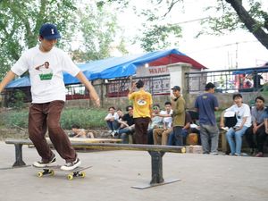 Teman Sandi Gelar Lomba Skateboard untuk Milenial di Pandeglang