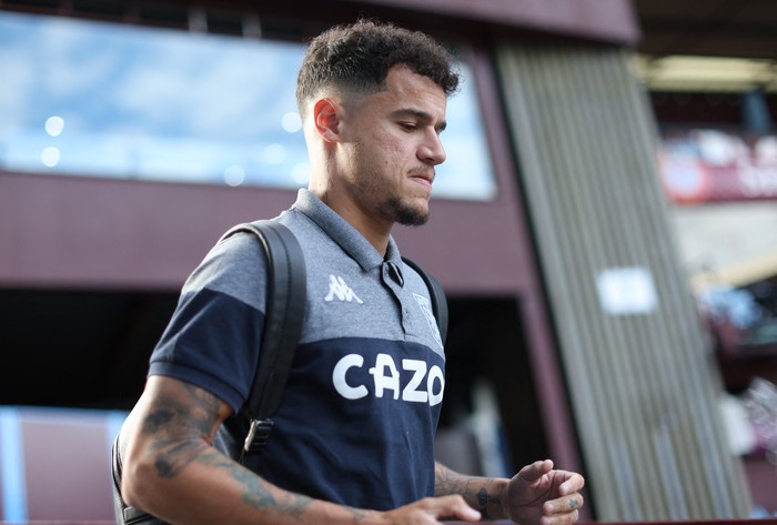 Soccer Football - Premier League - Aston Villa v Liverpool - Villa Park, Birmingham, Britain - May 10, 2022 Aston Villas Philippe Coutinho arrives at the stadium before the match Action Images via Reuters/Carl Recine EDITORIAL USE ONLY. No use with unauthorized audio, video, data, fixture lists, club/league logos or live services. Online in-match use limited to 75 images, no video emulation. No use in betting, games or single club /league/player publications.  Please contact your account representative for further details.