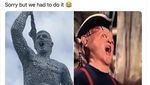 Patung Sergio Aguero Diserbu Meme: Ini Toni Kroos ya?