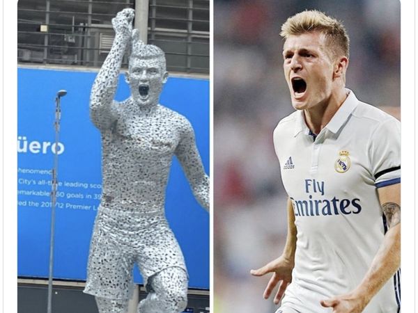 Patung Sergio Aguero Diserbu Meme: Ini Toni Kroos ya?