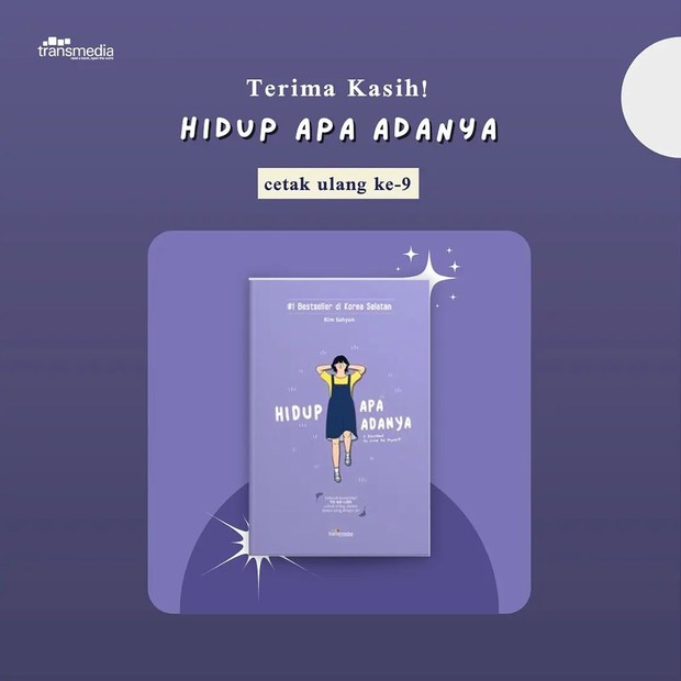 Buku self improvement Hidup Apa Adanya yang bisa dibaca saat perasaan tidak baik-baik saja.