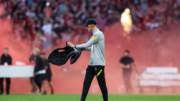 LONDON, ENGLAND - MAY 14: Head Coach Thomas Tuchel of Chelsea after his sides 6-5 penalty shoot-out loss after a 0-0 draw during The FA Cup Final match between Chelsea and Liverpool at Wembley Stadium on May 14, 2022 in London, England. (Photo by Robin Jones/Getty Images)