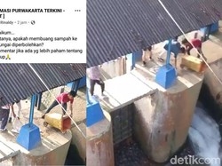 Keterlaluan! 2 Pemuda Nyampah ke Saluran Irigasi Situ Wanayasa