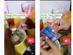Wow! Warung Ini Tawarkan Bakso Isi Uang Rp 50.000