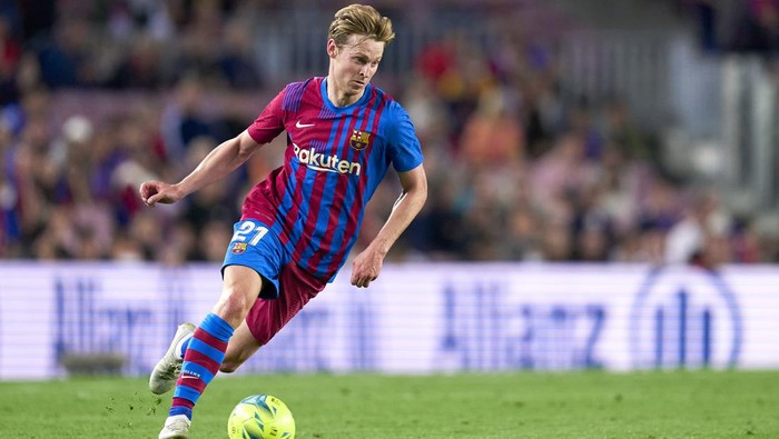 BARCELONA, SPAIN - MAY 10: b of FC Barcelona wt during the La Liga Santander match between FC Barcelona and RC Celta de Vigo at Camp Nou on May 10, 2022 in Barcelona, Spain. (Photo by Pedro Salado/Quality Sport Images/Getty Images)