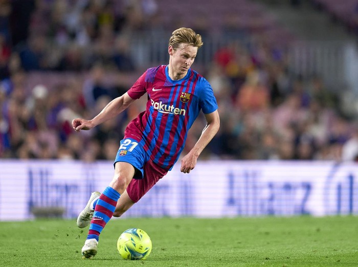BARCELONA, SPAIN - MAY 10: b of FC Barcelona wt during the La Liga Santander match between FC Barcelona and RC Celta de Vigo at Camp Nou on May 10, 2022 in Barcelona, Spain. (Photo by Pedro Salado/Quality Sport Images/Getty Images)