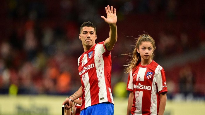 Luis Suarez during La Liga match between Atletico de Madrid and Sevilla FC at Wanda Metropolitano on May 15, 2022 in Madrid, Spain. (Photo by Rubén de la Fuente Pérez/NurPhoto via Getty Images)