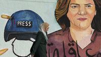 Mural Shireen Abu Aqleh Langsung Muncul di Tembok Gaza