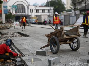 Terkini, Progres Revitalisasi Trotoar di Kota Tua